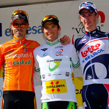 Podio final de la Vuelta a Cataluña 2012